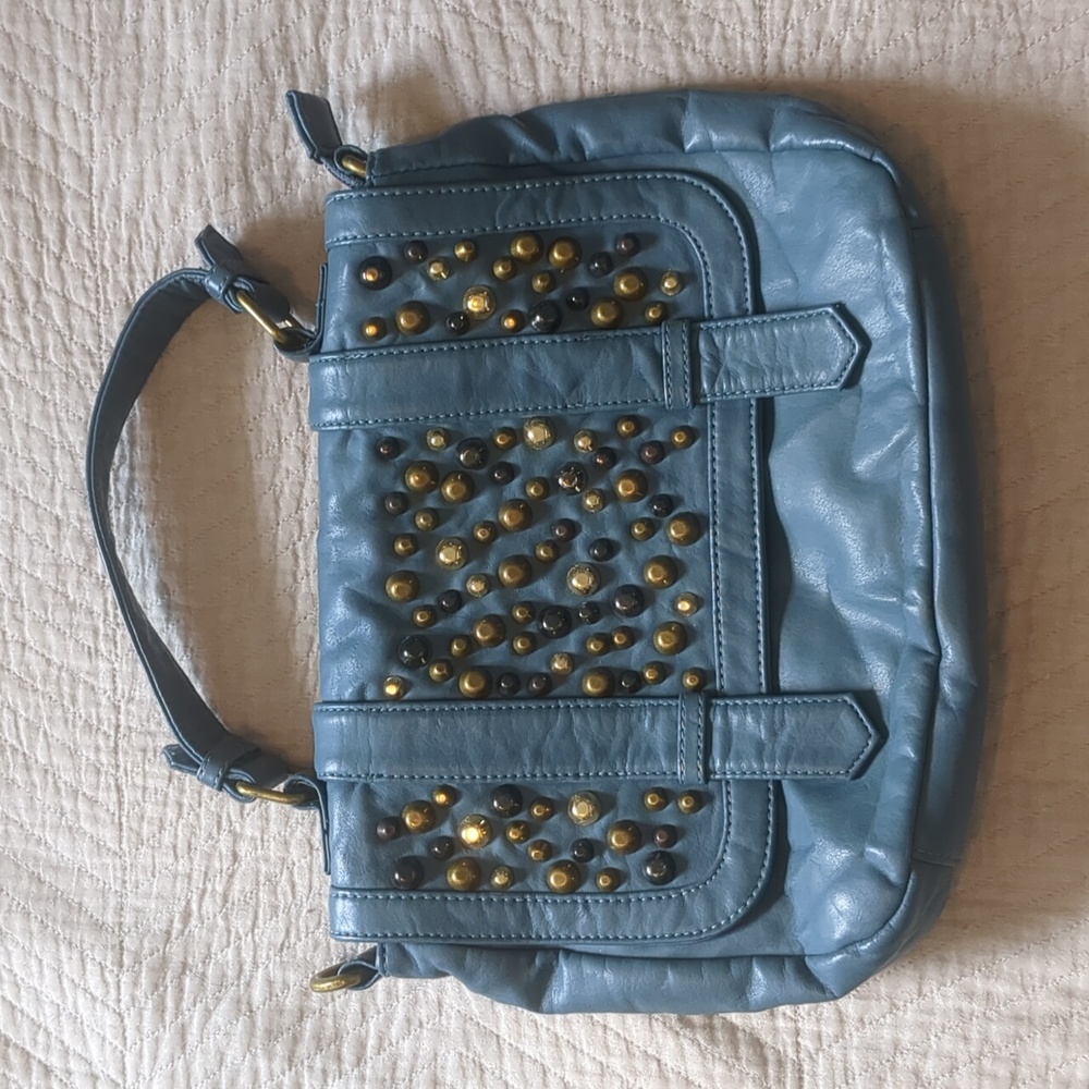 Matt & Nat Blue Studded Bag